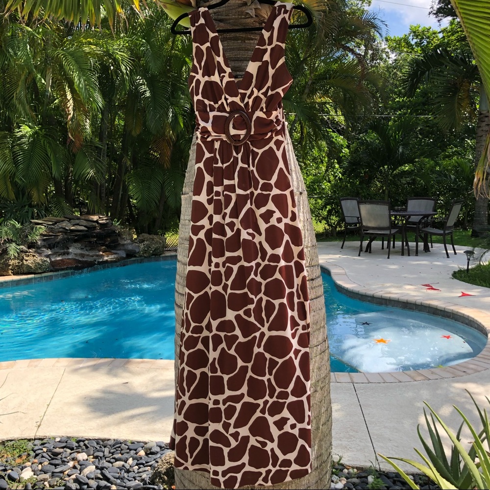 Giraffe Print Summer Dress